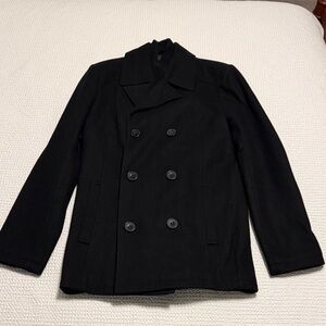 Kenneth Cole Classic Black Peacoat for Men